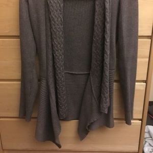 EUC brown draped cardigan